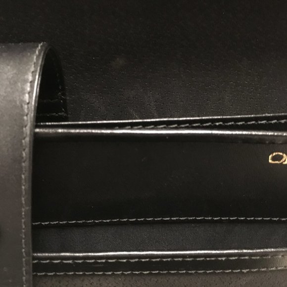 Amniet crocodile belly leather black briefcase attache case New Opus - Picture 15 of 16